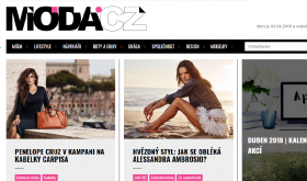 Moda.cz Screenshot webu moda.cz